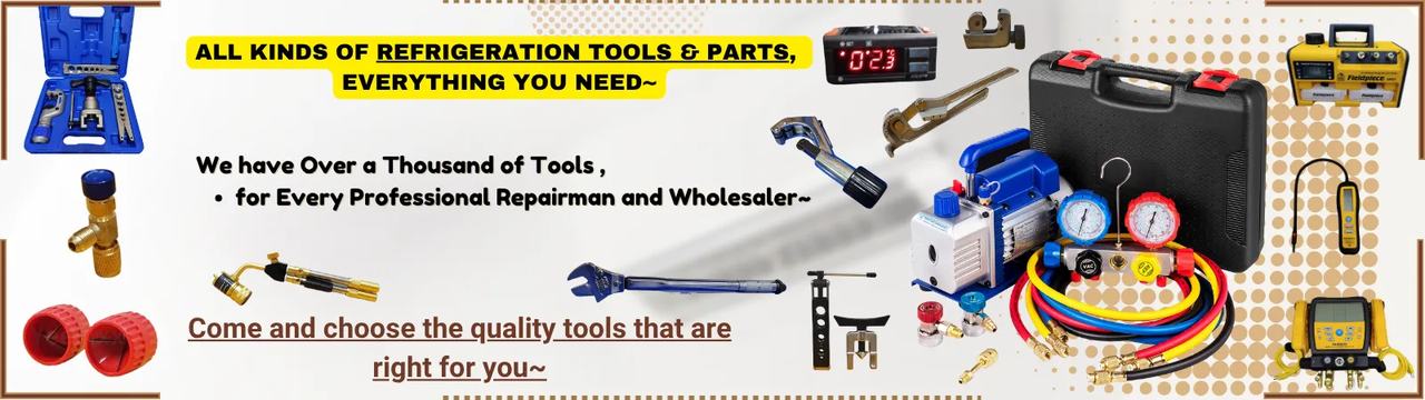 All kinds of refrigeration tools and parts, everything you need