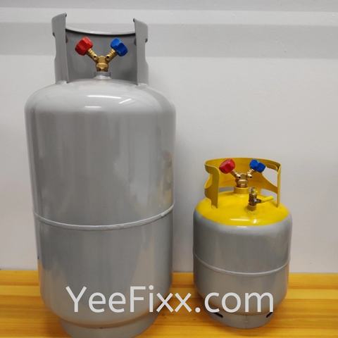 YeeFixx Refrigerant Recovery Tank gas aircond / refrigerator  [ 13.6kg 22.6kg 50kg ] Refillable Cylinder Bottle Dual