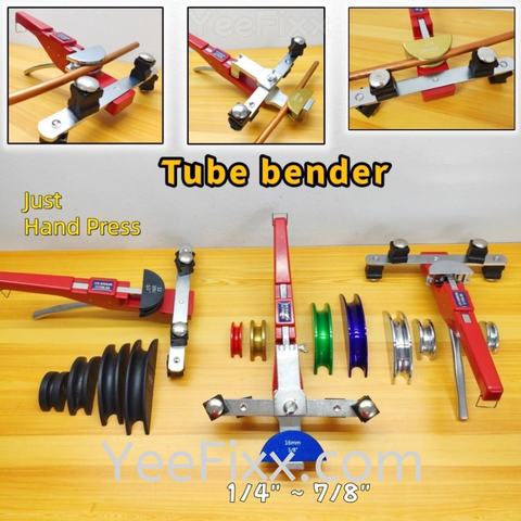 YeeFixx tube bender Manual Hand Press copper/aluminium pipe air-conditioner tube corner tool alat pembengkok tiub paip