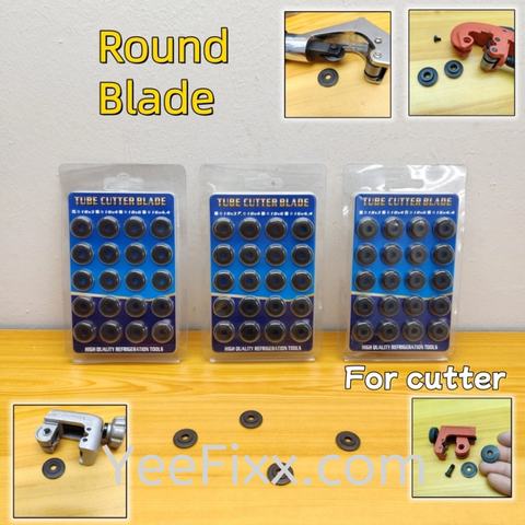 YeeFixx (Round Blade)20pcs Sharp Cutting blade Replacement copper tube cutter pipe fridge air-conditioner pemotong Bilah