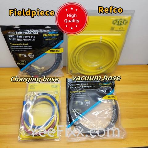YeeFixx Fieldpiece & Refco charging hose / vacuum hose refrigeration tube gas pressure air-conditioner checking pipe