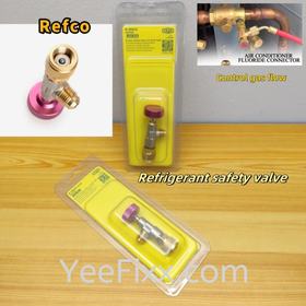 YeeFixx Refco fluorine antifreeze hand safety valve adapter refrigerant control charge r22 r410a r32 Quick Coupling