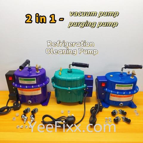 YeeFixx 2-in-1 Dual Purpose Vacuum & Purging Pump | Heavy Duty HVAC / Refrigeration Cleaning Pump Pam Pembersihan paip