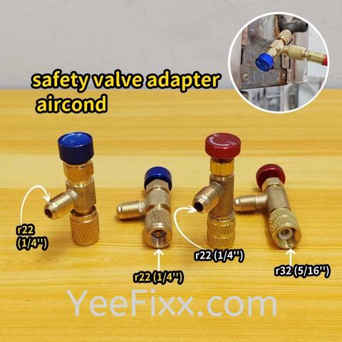 YeeFixx fluorine antifreeze hand safety valve adapter aircond gas refrigerant control charge 22 r410a r32 Quick Coupling