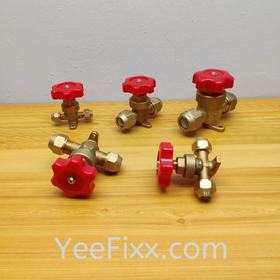 YeeFixx hand valve refrigeration screw type connector pipe 1/4'' 3/8'' 1/2'' 5/8'' 3/4'' aircond / refrigerator /cooling
