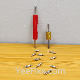 YeeFixx valve opener 2pin removal gas charging hose/air valve change rubber aircond adapter Schrader pembuka injap hos