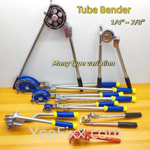 YeeFixx tube bender copper / aluminium / stainless pipe air-conditioner tube make corner tool alat pembengkok tiub paip