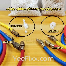 YeeFixx 10pcs white rubber of inner gas charging hose replacement refrigerant gas pipe valve aircond getah paip dalaman