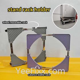 YeeFixx stand holder rack Fridge / washing machine stable floor mounting balancing adjustable height base wheel moveable
