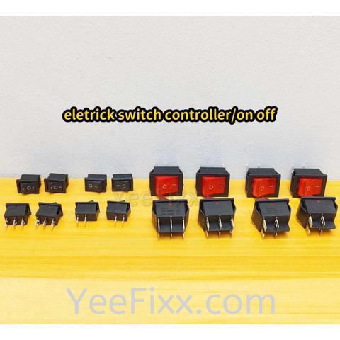 YeeFixx Ac220-240v / Dc12v mini boat switch Aircond controller / chiller on/off switch electric suis kecil 2/3/4/6 pin