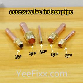 YeeFixx access valve Gas R410a R32 R22 Copper Tube Aircond indoor pipe valve connector nut Welding refrigeration joint