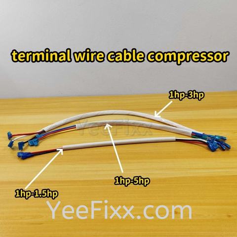 YeeFixx 3core compressor terminal wire cable Aircond outdoor motor electric connection capacitor wayar kabel kompressor