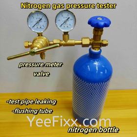 YeeFixx Nitrogen Cylinder C/W gas pressure tester copper tube diagnostic aircond pipe leaking gas checking / flushing