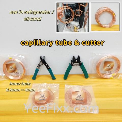 YeeFixx small copper tube Cap Tube cutter refrigeration capillary tube 10m compressor cooling system aircond fridge