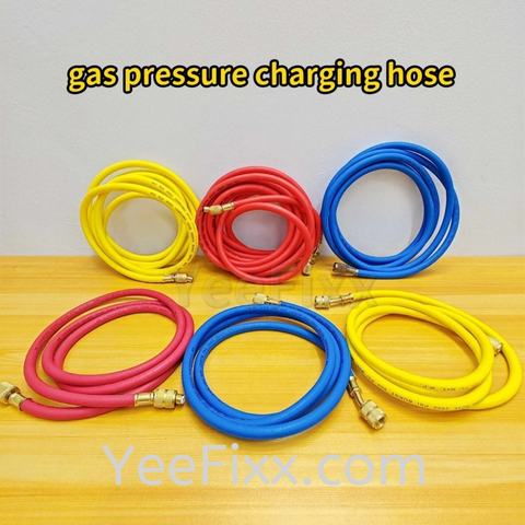 YeeFixx gas pressure charging hose air-conditioner checking pipe refill gas aircond connection manifold gauge meter