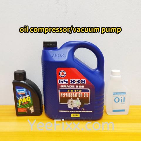 YeeFixx universal Arox pag synthetic refrigeration lubricant refrigerant compressor oil / vacuum pump oil / machine oil