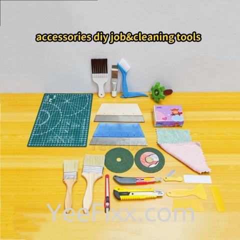 YeeFixx accessories diy job & cleaning tool for aircond / fridge washing brush / cloth / tisu / cutter /scraper working