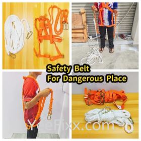 YeeFixx height place working safety belt rod thick rope hanging string solid lock body cord tali keselamatan kerja