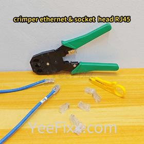 YeeFixx crimper ethernet cat5e network lan cable pliers cat6 wire socket crystal head rj45 modular connector adapter