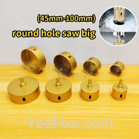 YeeFixx hole saw drill bit 100mm 85mm 60mm round aircond pipe / pvc pipe hole maker wall / wood / metal / Concrete