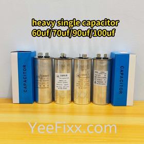YeeFixx Heavy Single capacitor 60uf 70uf 90uf 100uf electrical component condenser compressor motor aircond / chiller