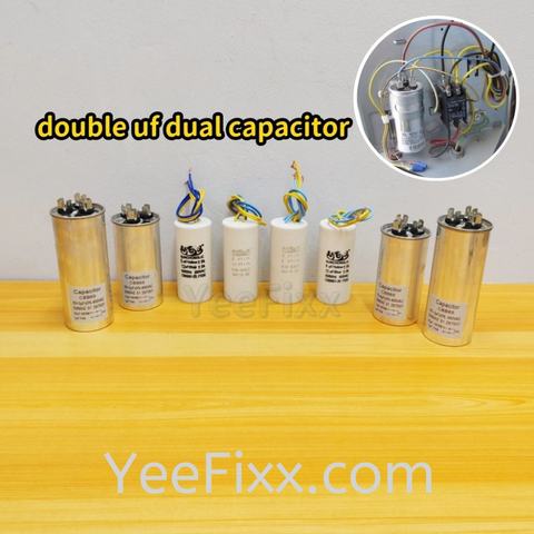 YeeFixx double uf Dual capacitor electrical (pin / wired) condenser starting motor compressor aircond / fridge / washer