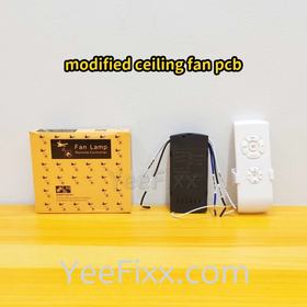YeeFixx modify ceiling fan pcb  /replace fan universal power board + remote control +lamp full set electric kipas siling