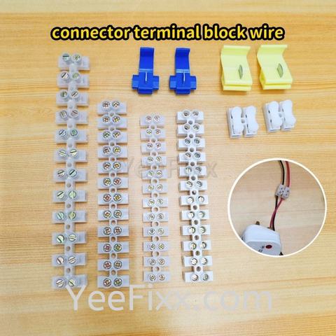 YeeFixx 120Pcs connector Terminals block Wire Connectors Screw cable Clamp Quick lock pvc penyambung wayar elektrik