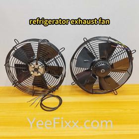 YeeFixx full set big size refrigerator axial fan ( fan motor + fan blade + iron cage cover ) display chiller blower