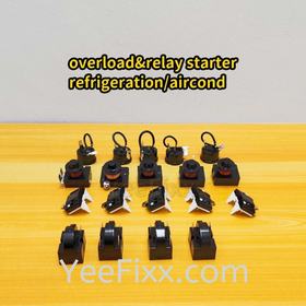 YeeFixx (overload & relay starter ) refrigerator / aircond compressor protector freezer PTC relay 4TM overload QD relay