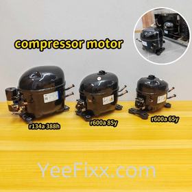 YeeFixx compressor motor ( fridge freezer chiller) gas r134a r600a refrigerator cooling 1/2hp 1/3hp 1/4hp  1/5hp 1/6hp
