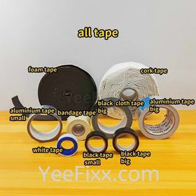 YeeFixx Working black tape / bandage tape / foam / aluminium / cloth / cork tape insulation spoon aircond pipe tape